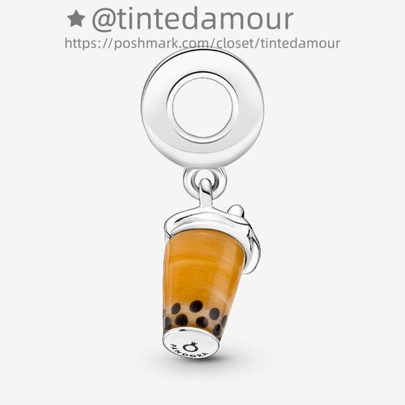 Pandora Murano Glass Bubble Tea Dangle Charm - Picture 3 of 5